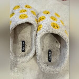 Well Worn Smiley Slippers